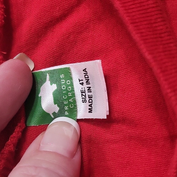 CHRISTMAS Reindeer toddler girl's monogrammed long sleeve "Madeline" size 4T - Picture 3 of 4